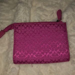 pink coach wallet